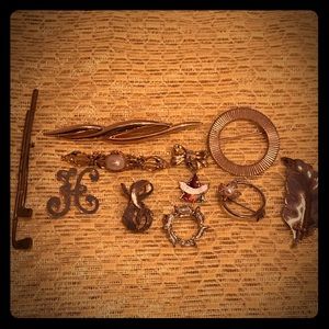 Brooch lot 11 pieces